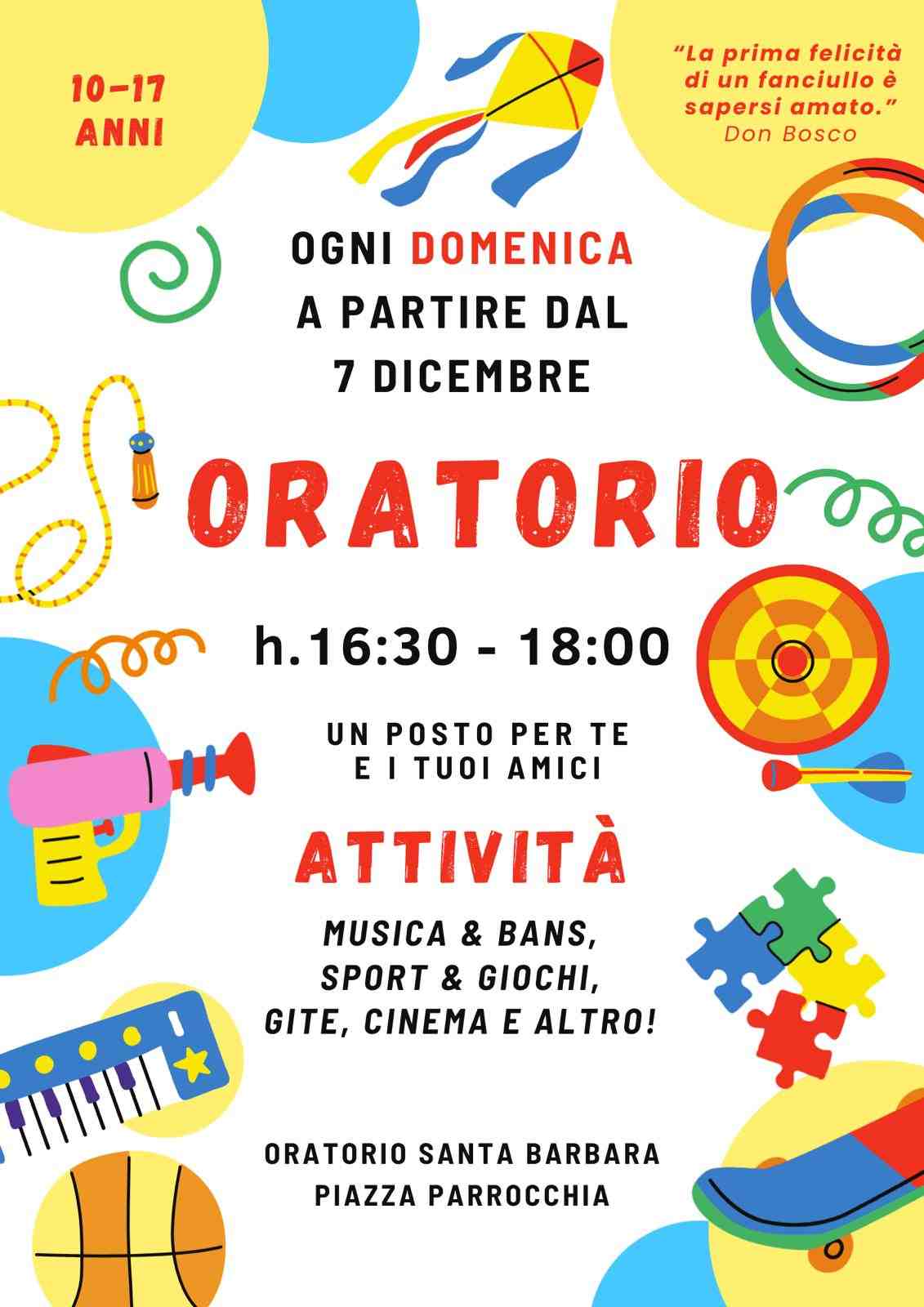Locandina Apertura Oratorio 07